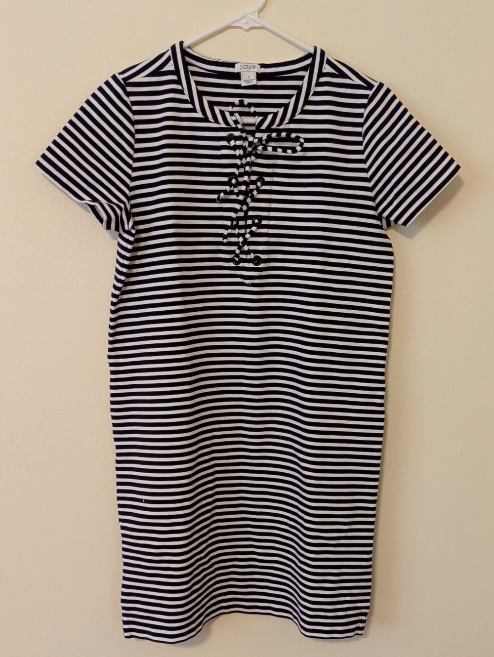 J.Crew Black And White Stripe Tunic Dress